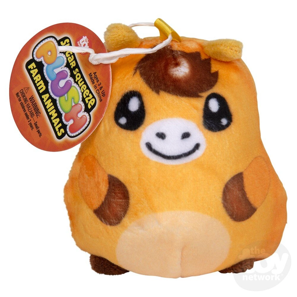 2.75" Sugar Squeeze Plush Farm Toy