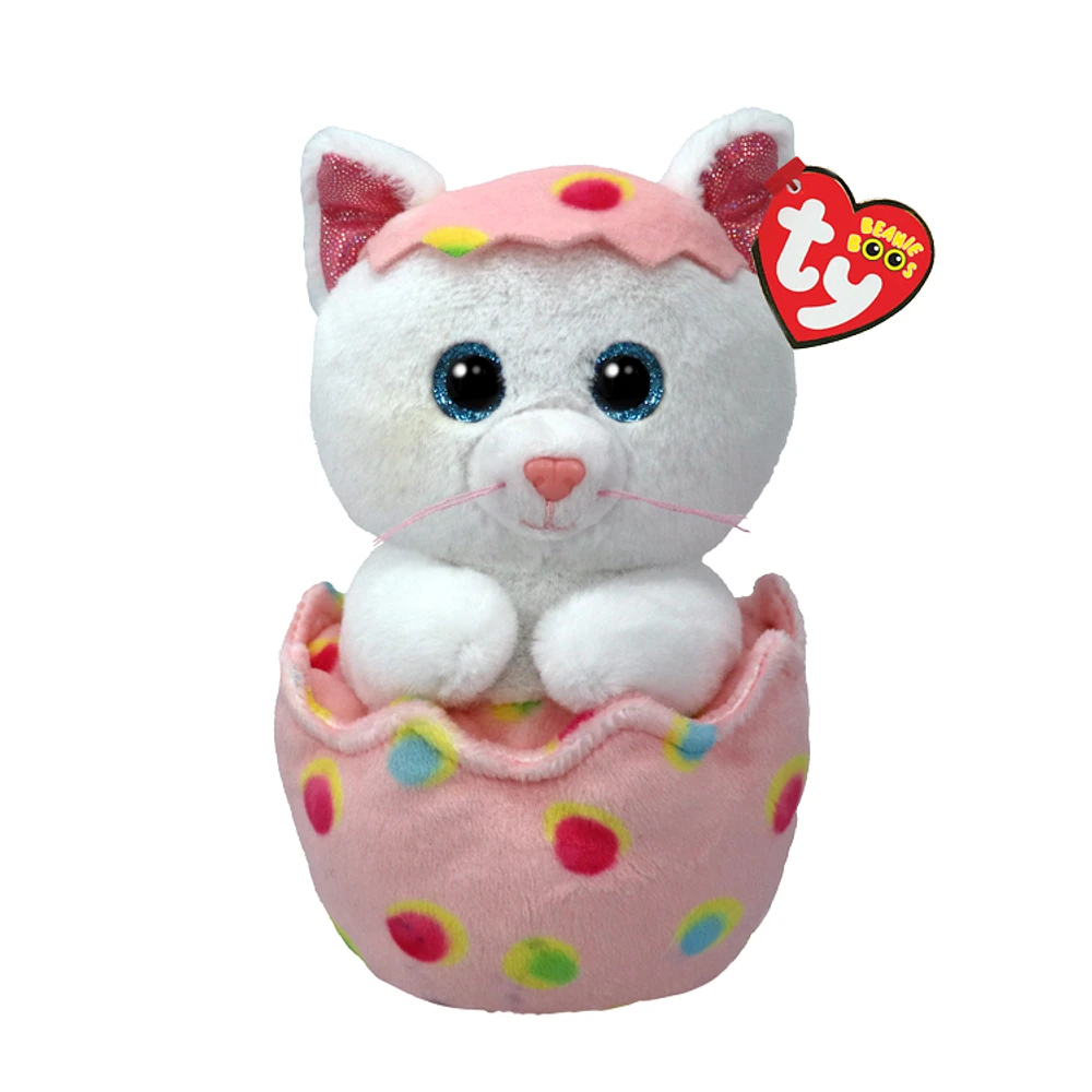Bean Boo's - Giggles Cat in Egg - 6" Small