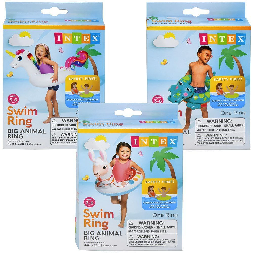 Intex Big Animal Rings - Unicorn, Alligator, Llama