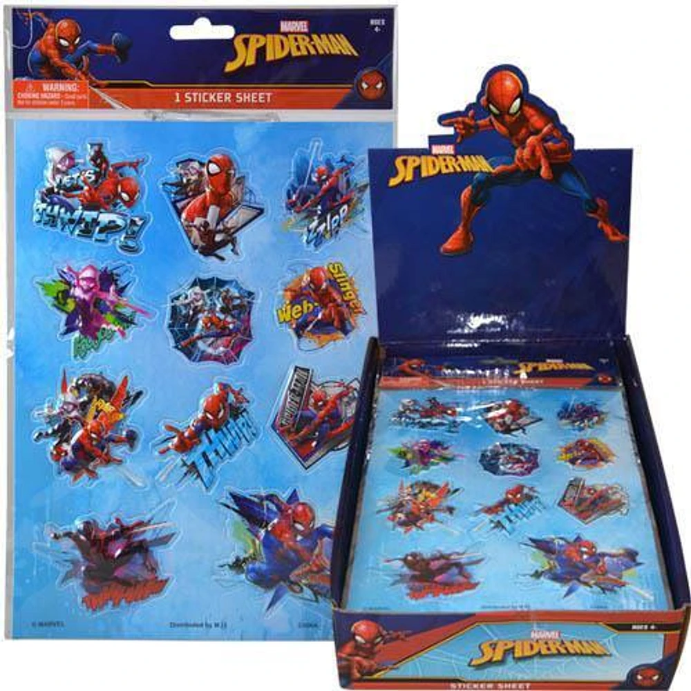 Spiderman Raised Sticker Sheet