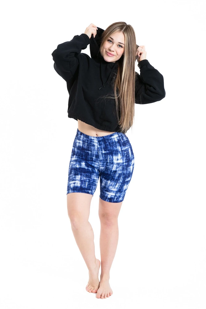 Navy Abstract - Shorts