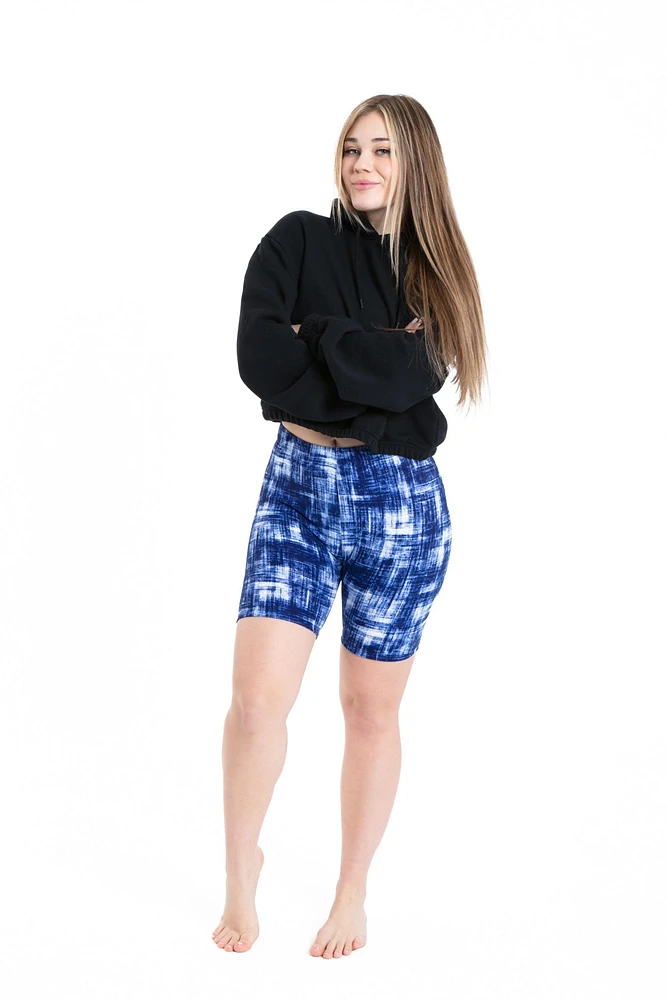 Navy Abstract - Shorts