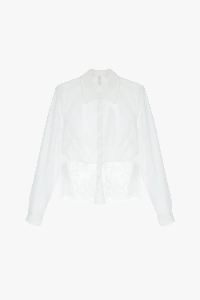 Shirt With Lace Detail