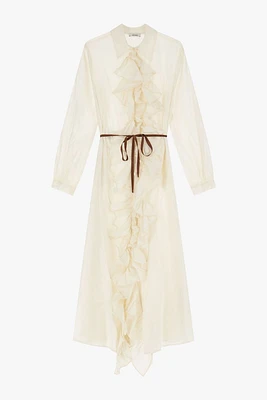 Robe longue à volants