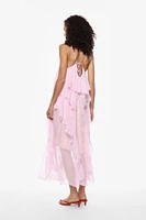 Robe superposée à fines bretelles