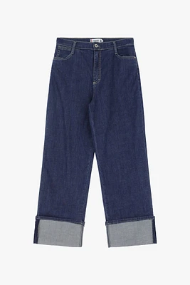 Cropped Wide Leg Jeans