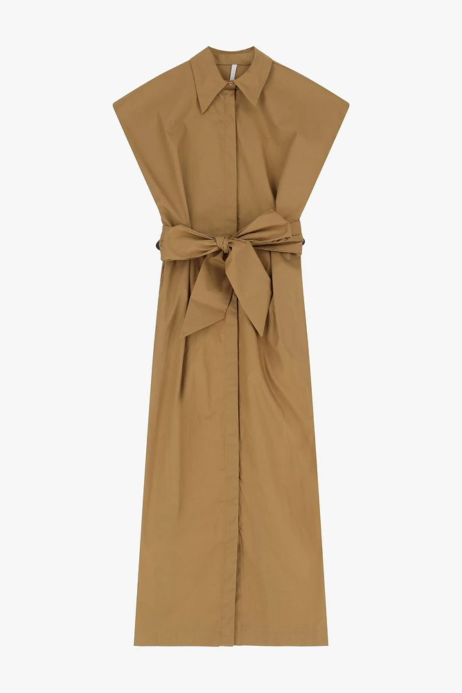 Robe en coton ceinturée
