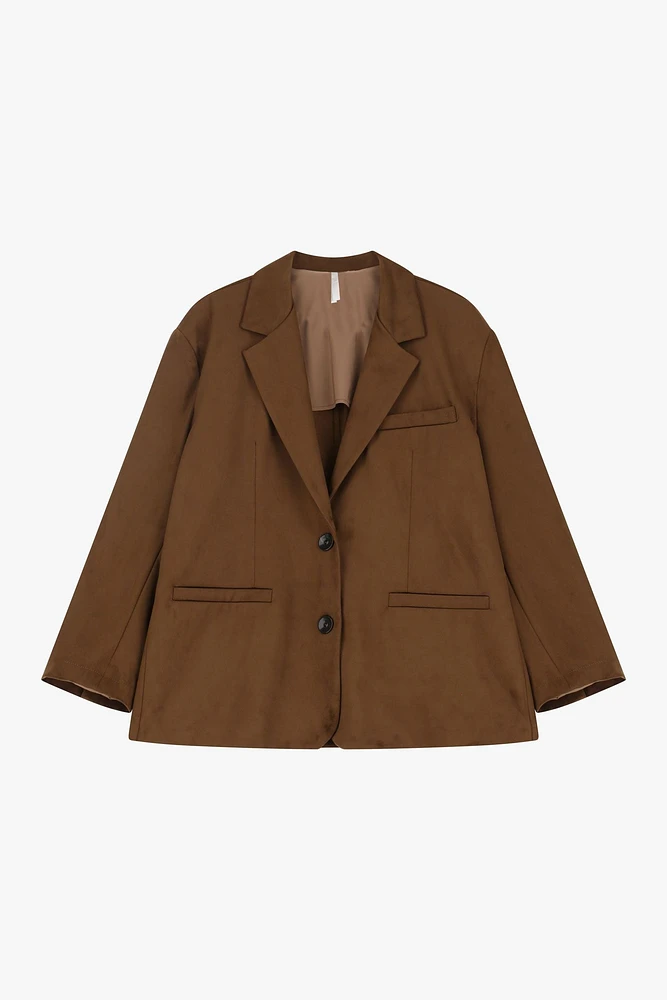 Suede Effect Blazer