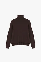 Sweater with turtleneck and long sleeves