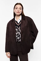 Suede Effect Blazer