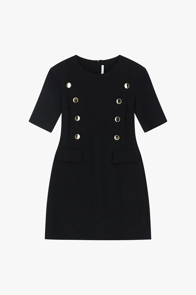 Buttoned Mini Dress