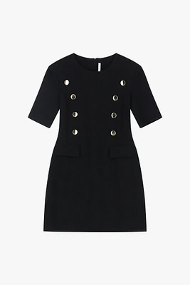 Buttoned Mini Dress