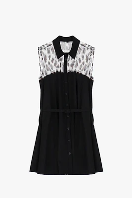 Leopard Print Detail Dress