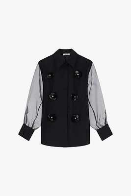 Floral Embellishment Shirt