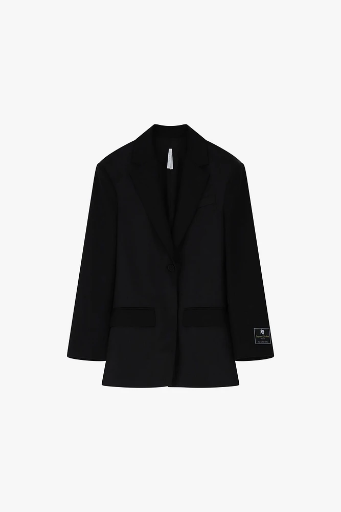 Blazer à détails en satin