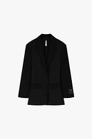 Blazer à détails en satin