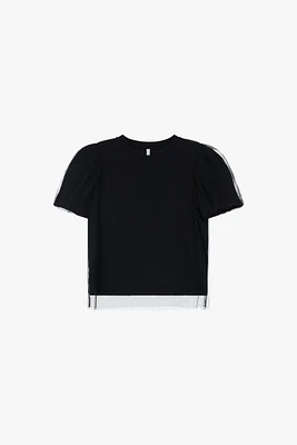 Sleeve Sheer T-shirt