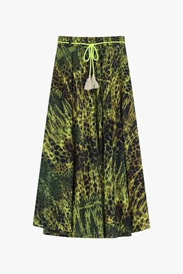 Maxi Cotton Printed Skirt