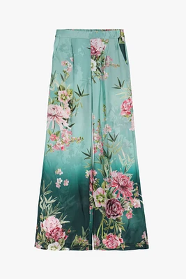 Pantalon à imprimé floral