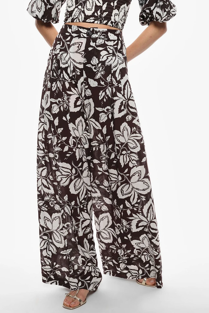 Tousers à imprimé floral