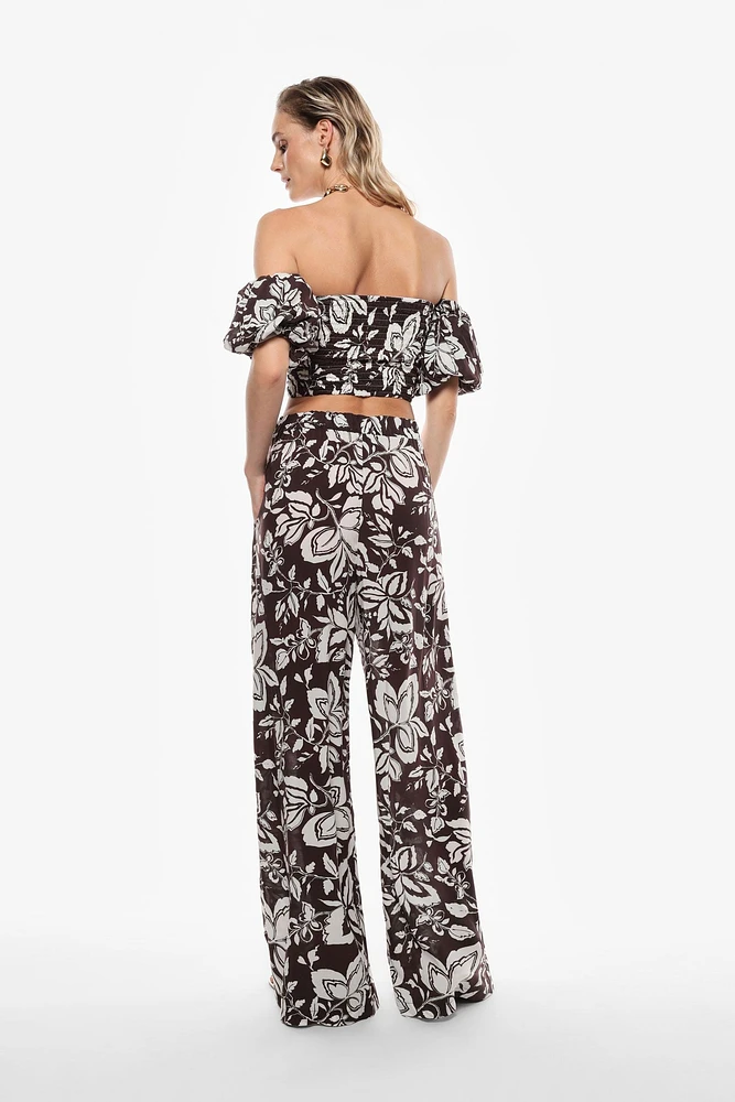 Tousers à imprimé floral