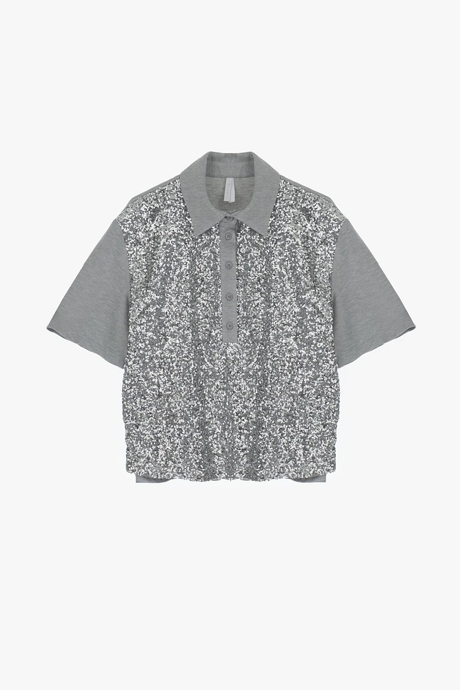 Polo à paillettes