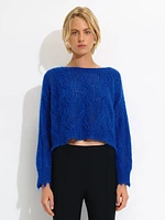 Distressed Cable Knit Sweater