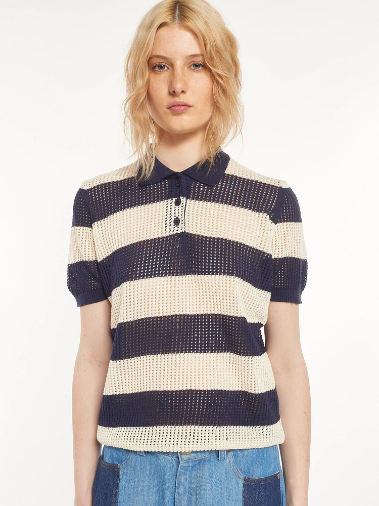 Striped Knit Polo