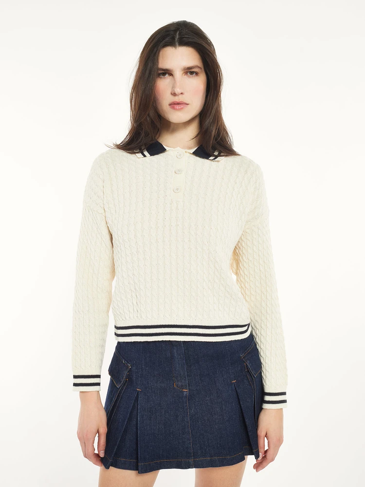Knit Polo Sweater
