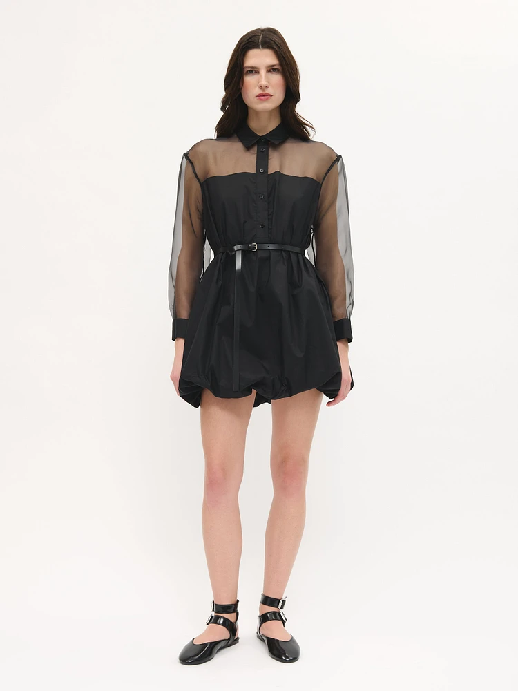Top Sheer Balloon Dress