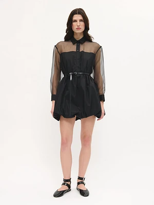 Top Sheer Balloon Dress
