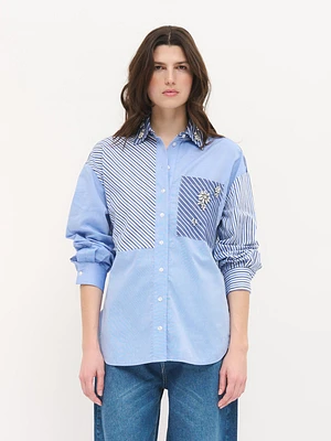 Chemise à rayures et détails
