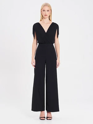 Black Jumpsuit with Fringes
