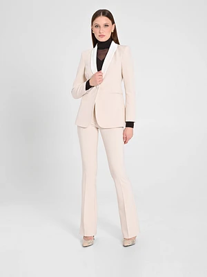 Pantalon de smoking beige