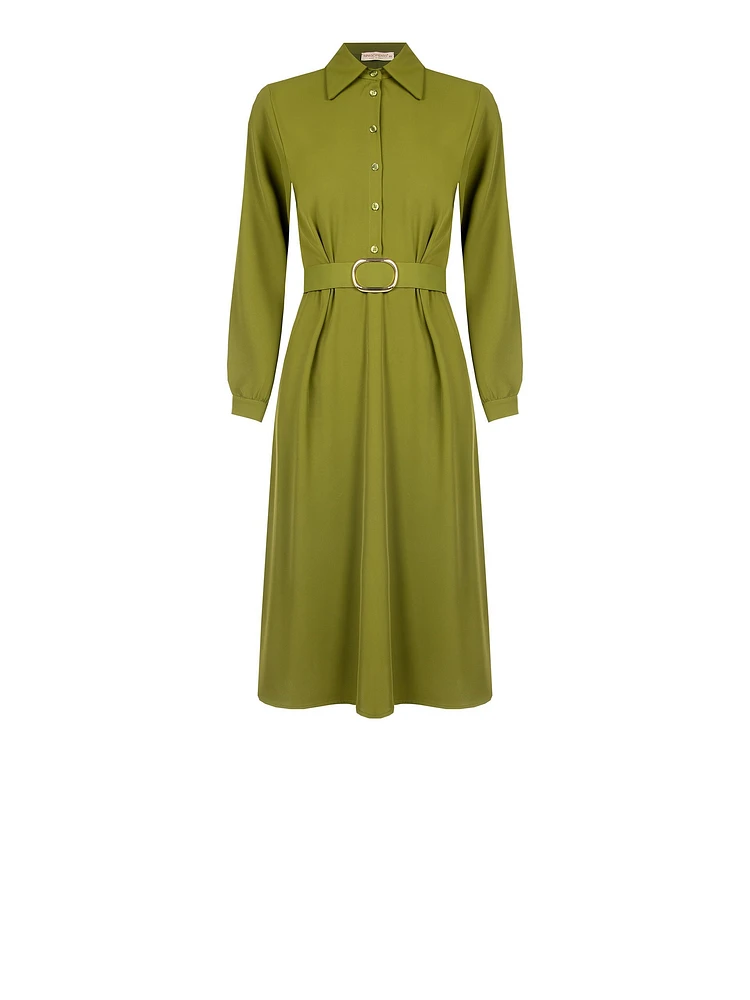 Robe évasée avec ceinture