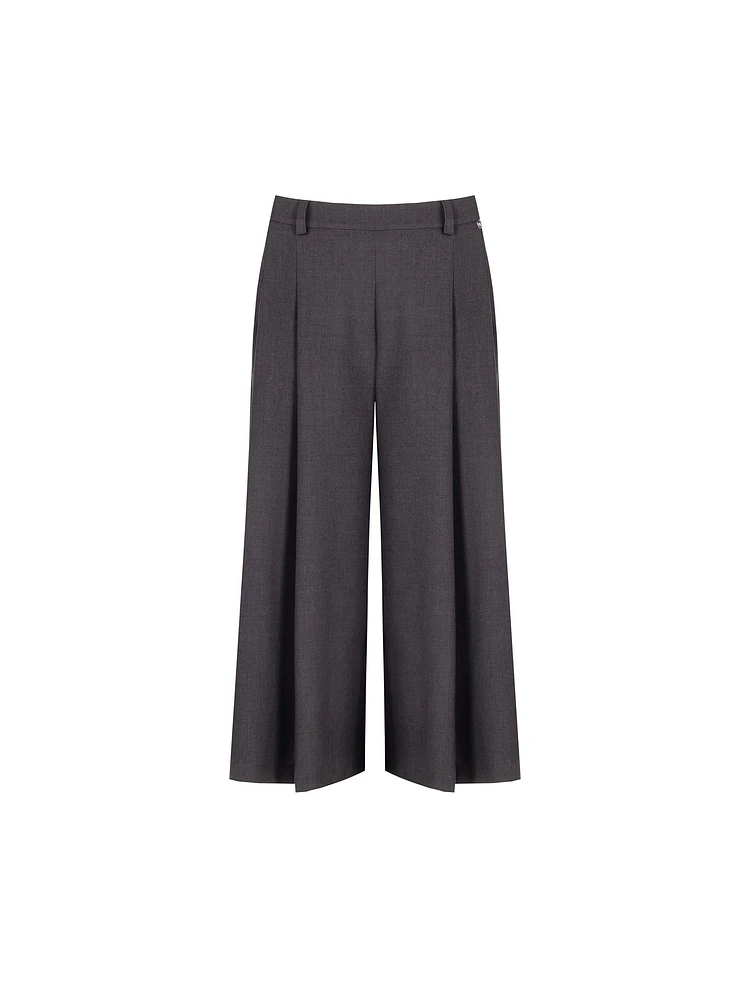 Pantalon court plissé