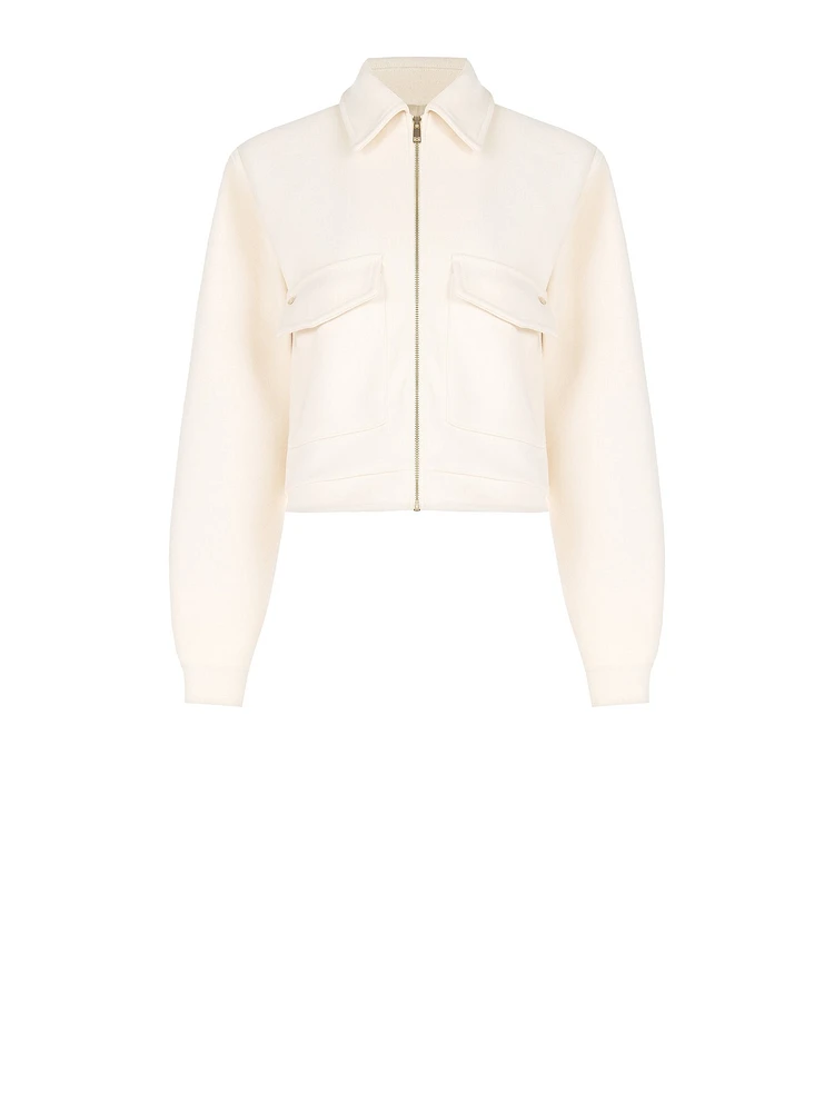 Veste à fermeture éclair centrée