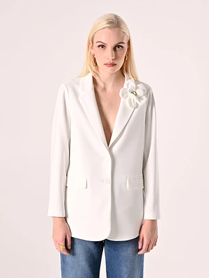Blazer with Removable Brooch