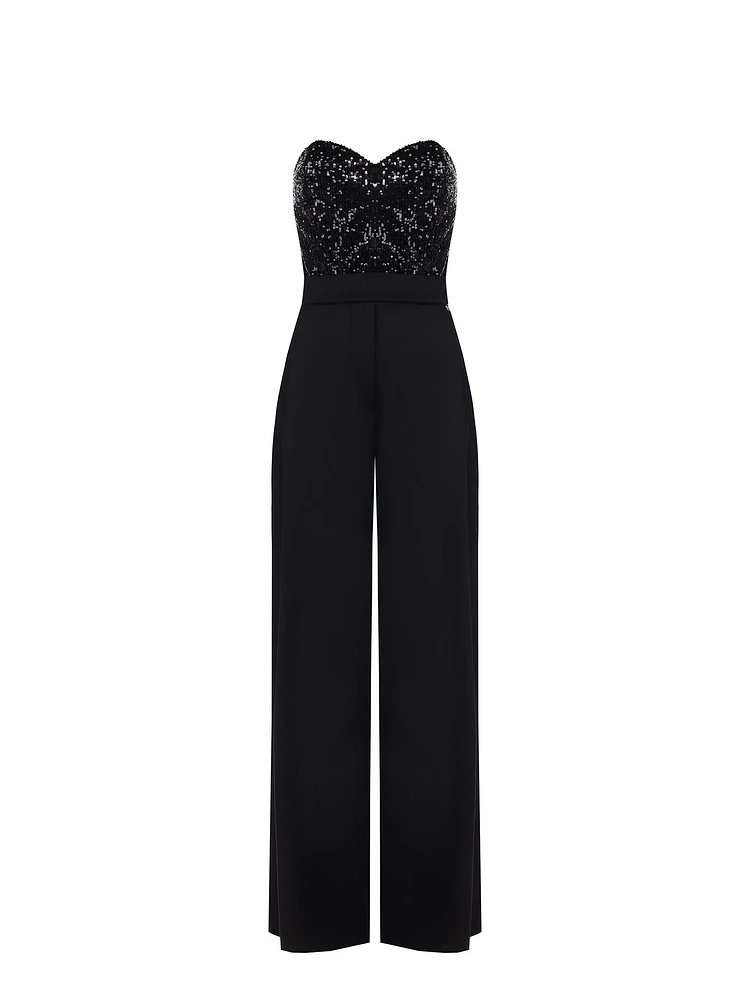 Combinaison bustier à sequins