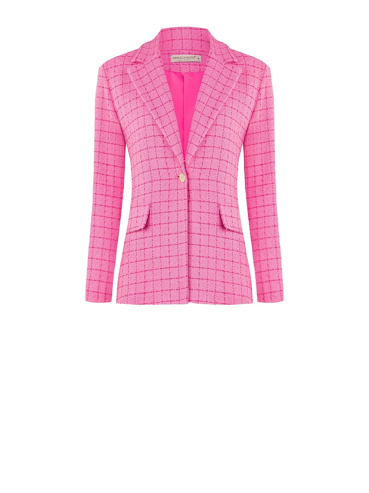 Blazer long en tweed