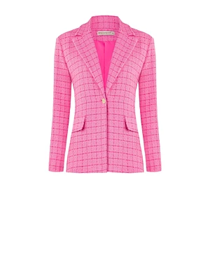 Blazer long en tweed