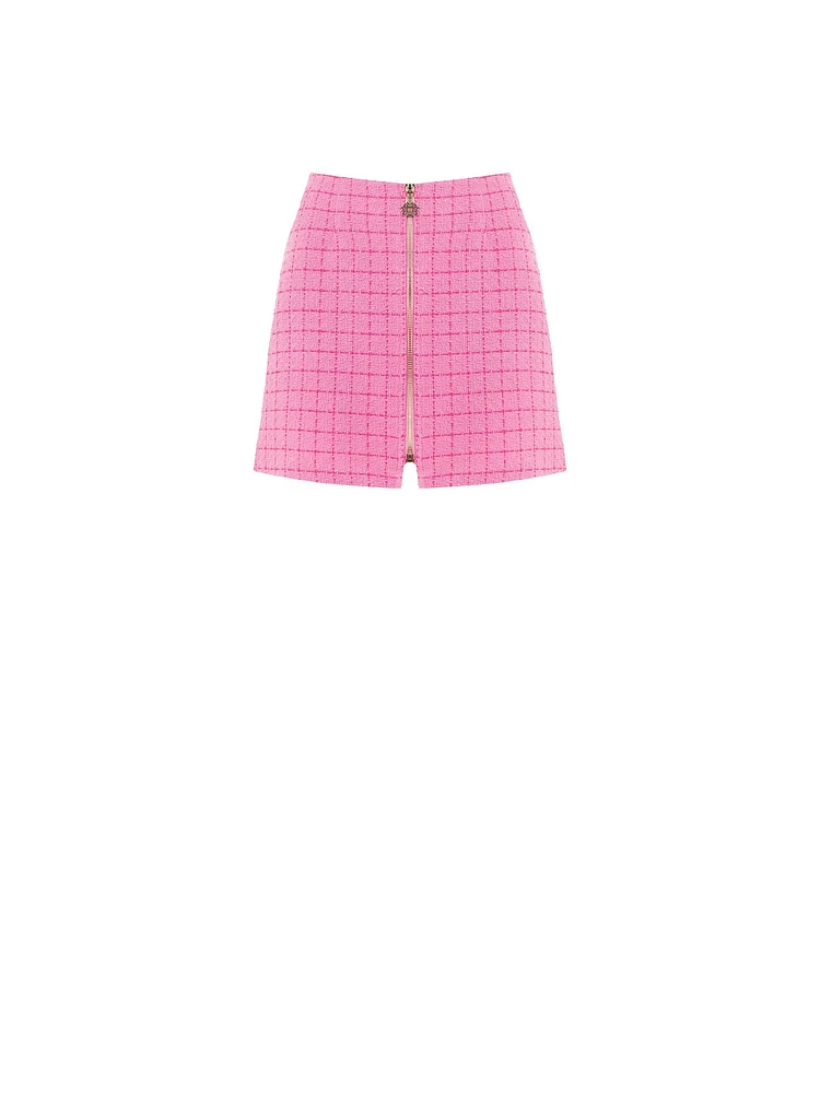 Tweed A-line Mini Skirt