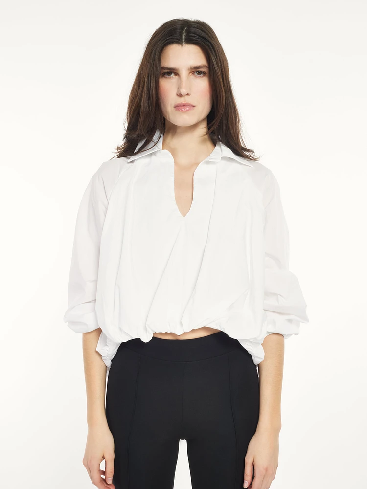 Balloon Poplin Blouse