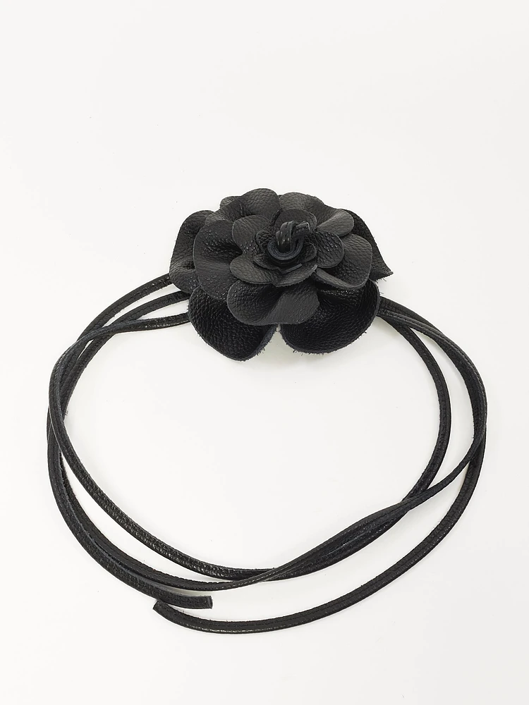 Floral Leather Belt