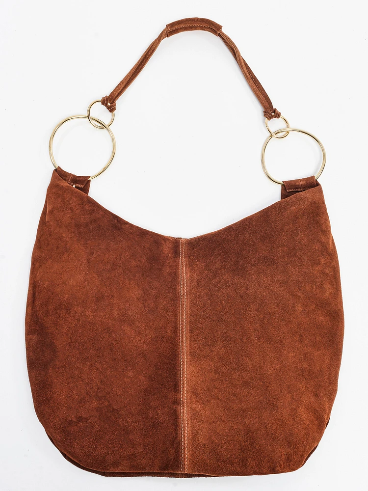 Grand sac fourre-tout souple en daim