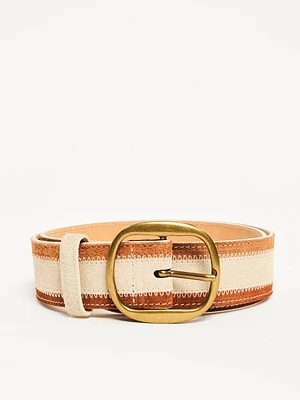 Dual-tone Leather Belt