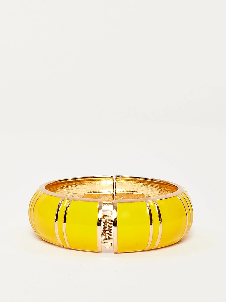 Grand bracelet fantaisie en or
