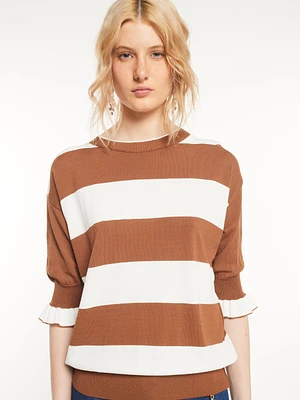 Haut en tricot rayé