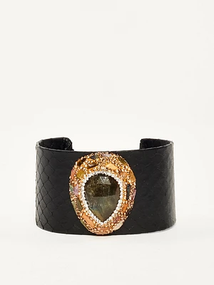 Faux Snakeskin Cuff