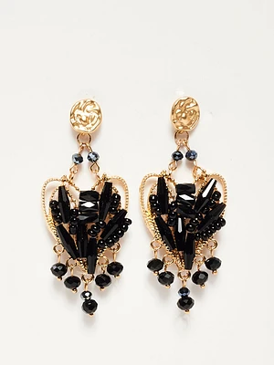 Boucles d'oreilles pendantes en forme de cœur